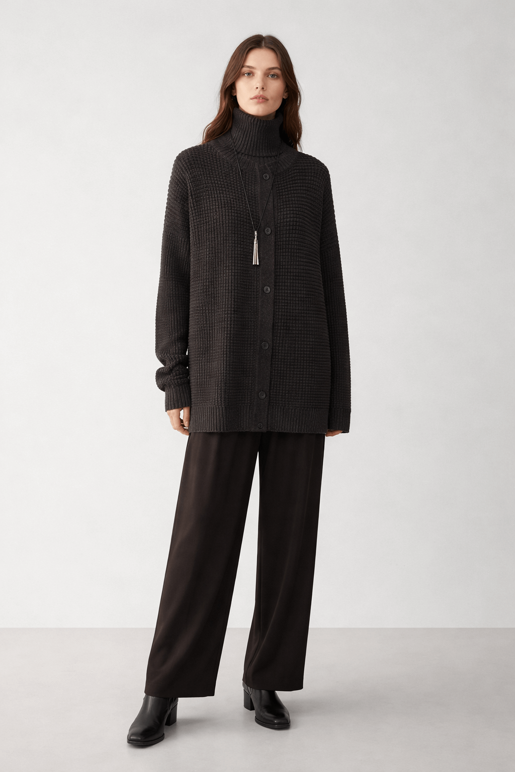 Old-fashioned money stand collar asymmetric cardigan