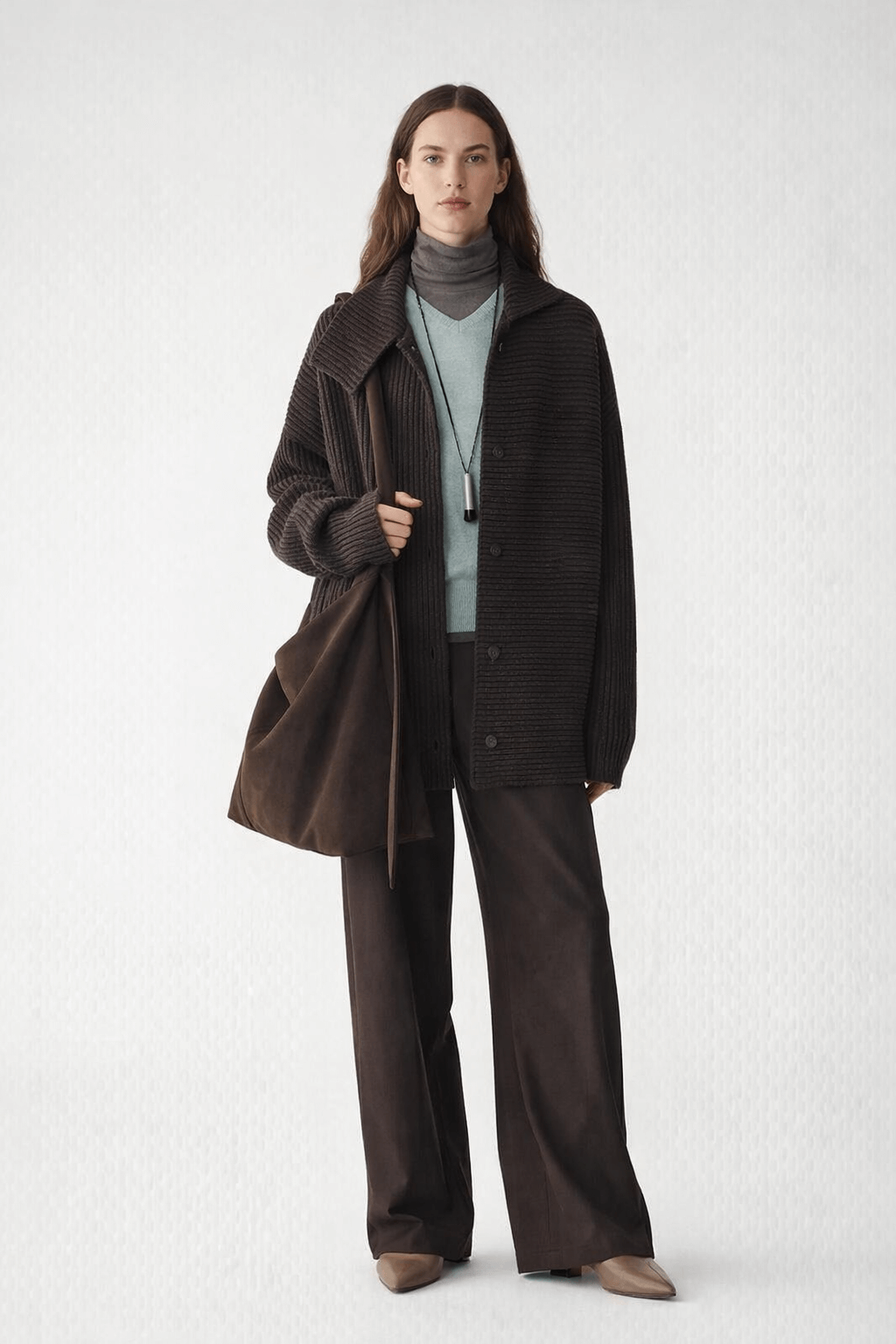 Old-fashioned money stand collar asymmetric cardigan