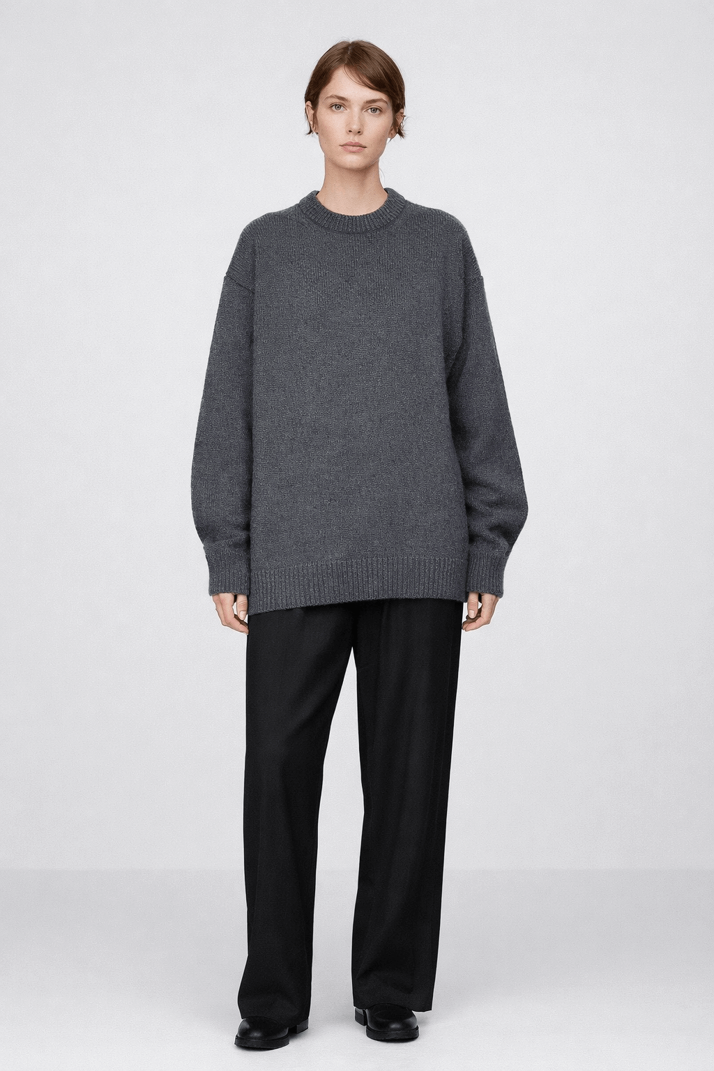 Round-neck loose pullover knitted top