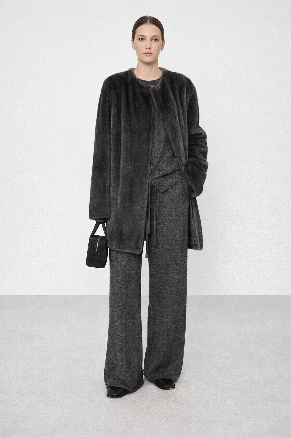 knitted wide-leg pants