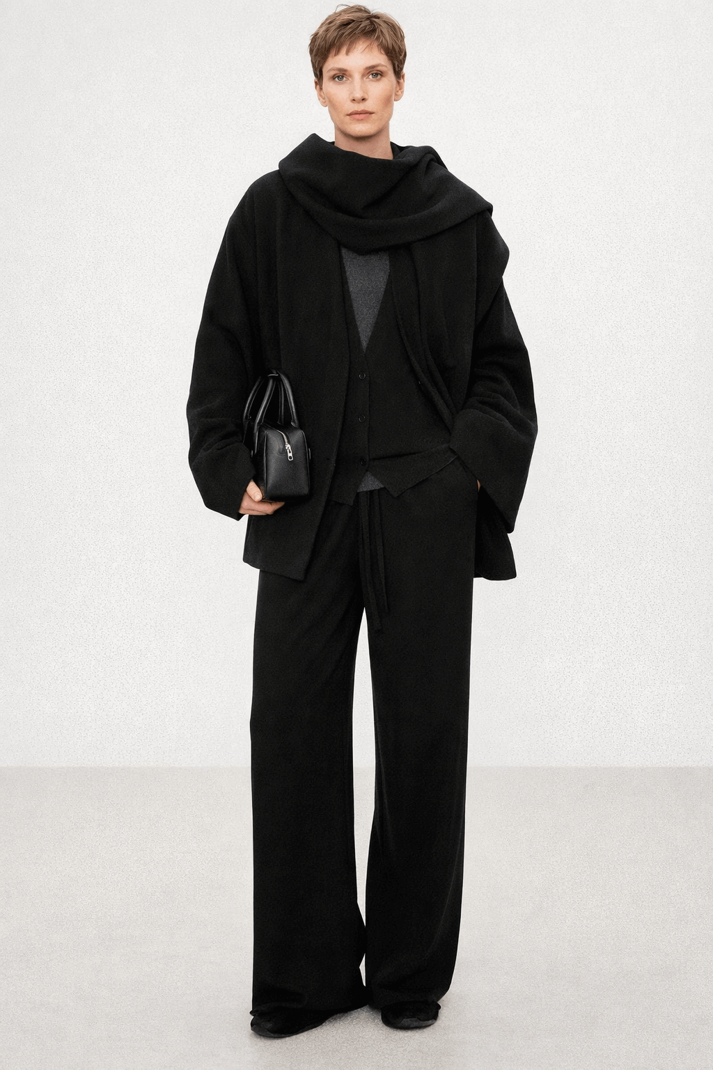 knitted wide-leg pants