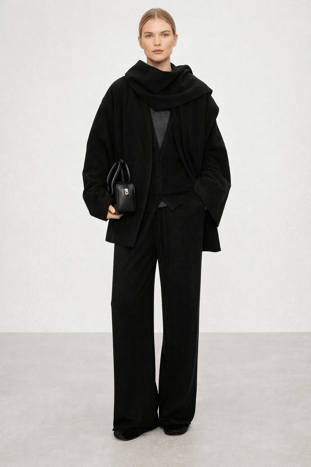 knitted wide-leg pants