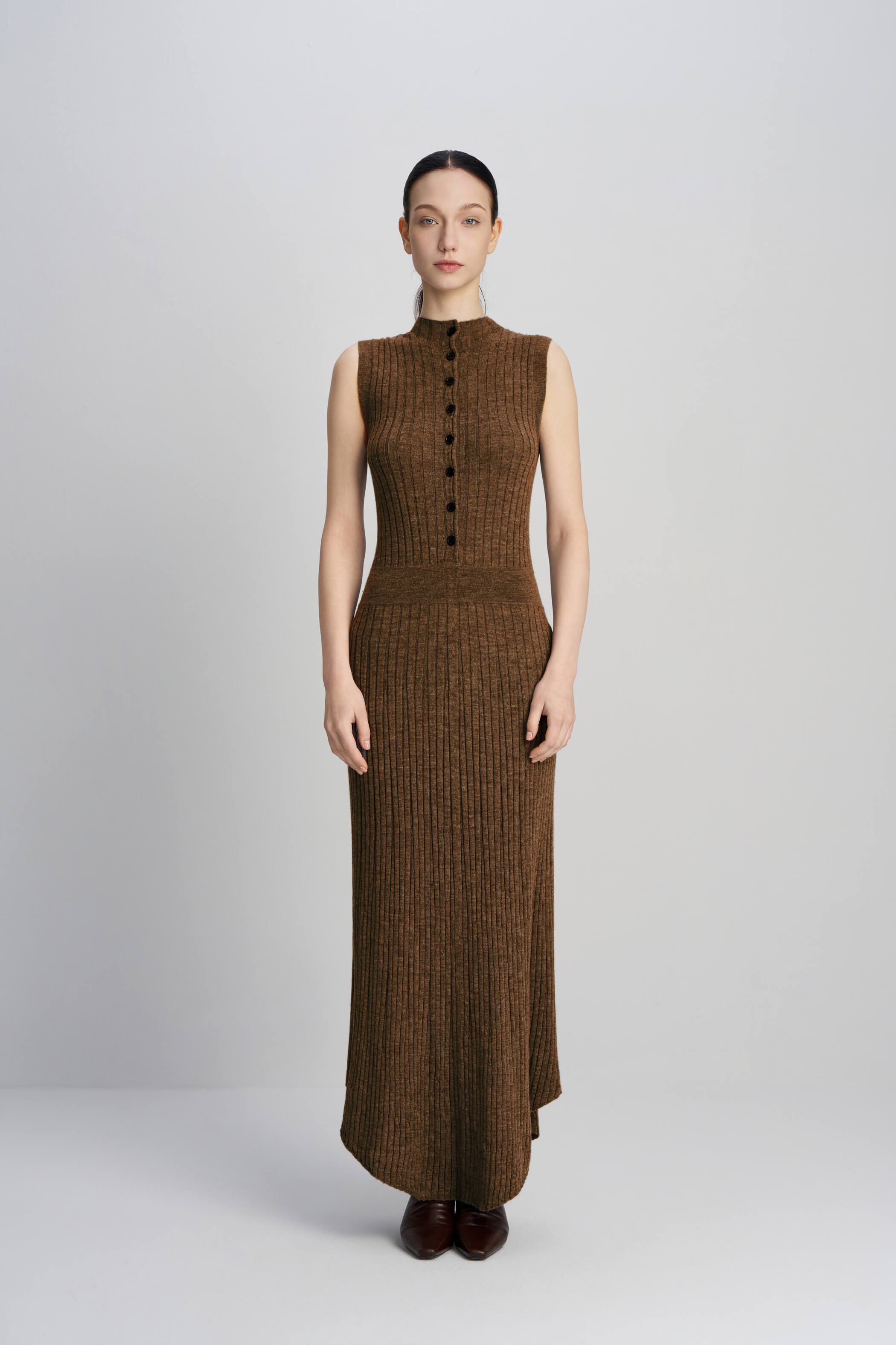 Sleeveless Knitted Long Dress