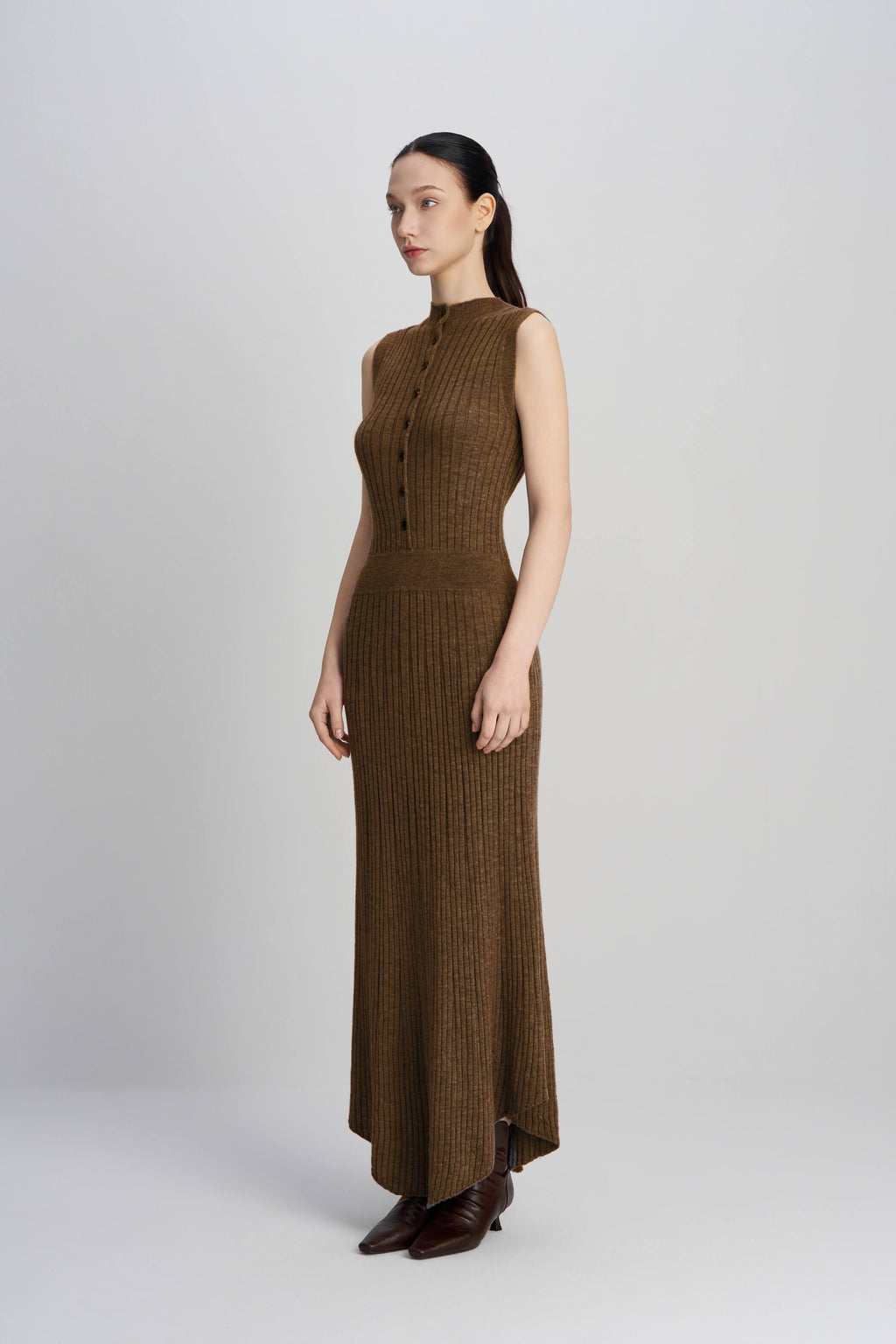 Sleeveless Knitted Long Dress