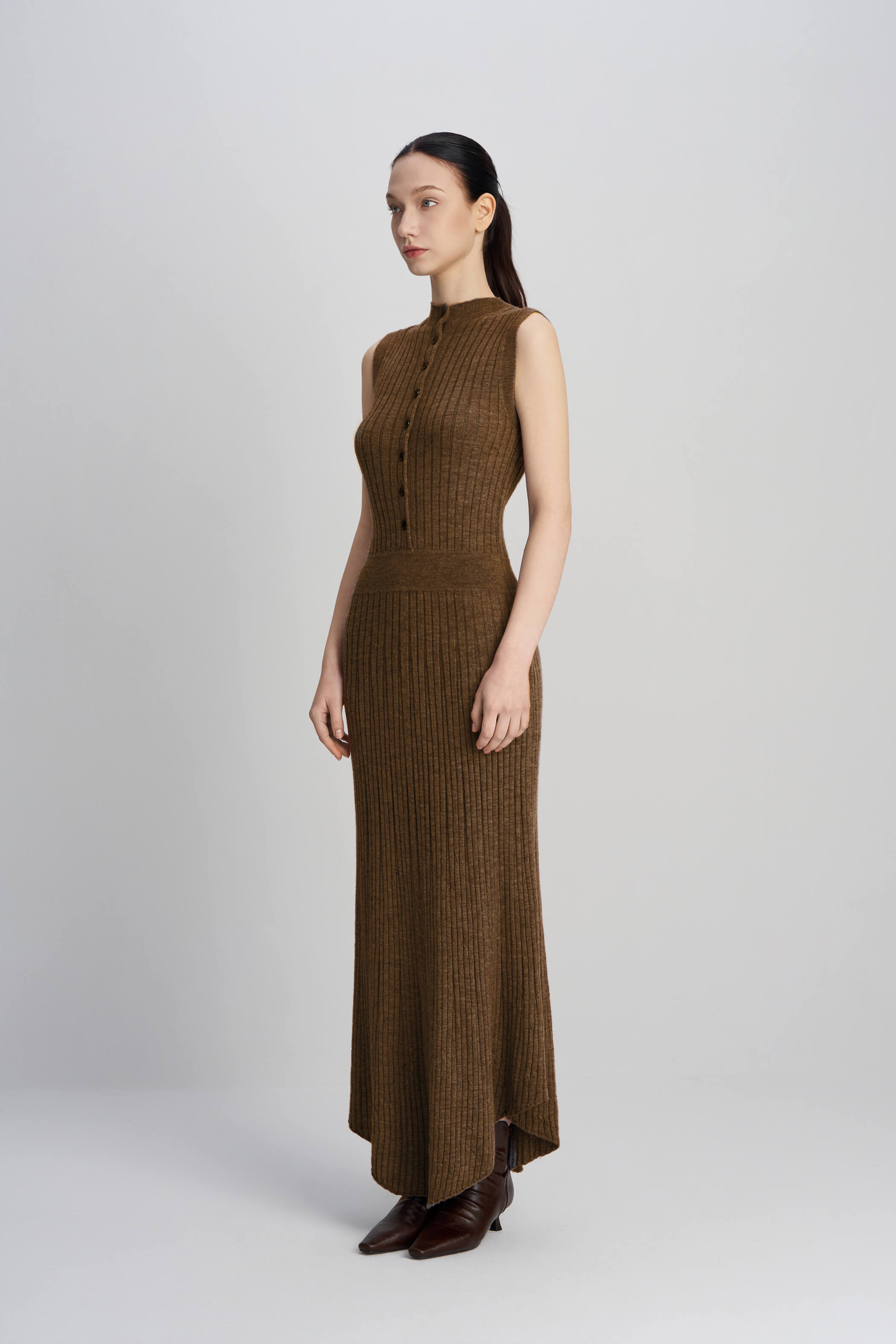 Sleeveless Knitted Long Dress