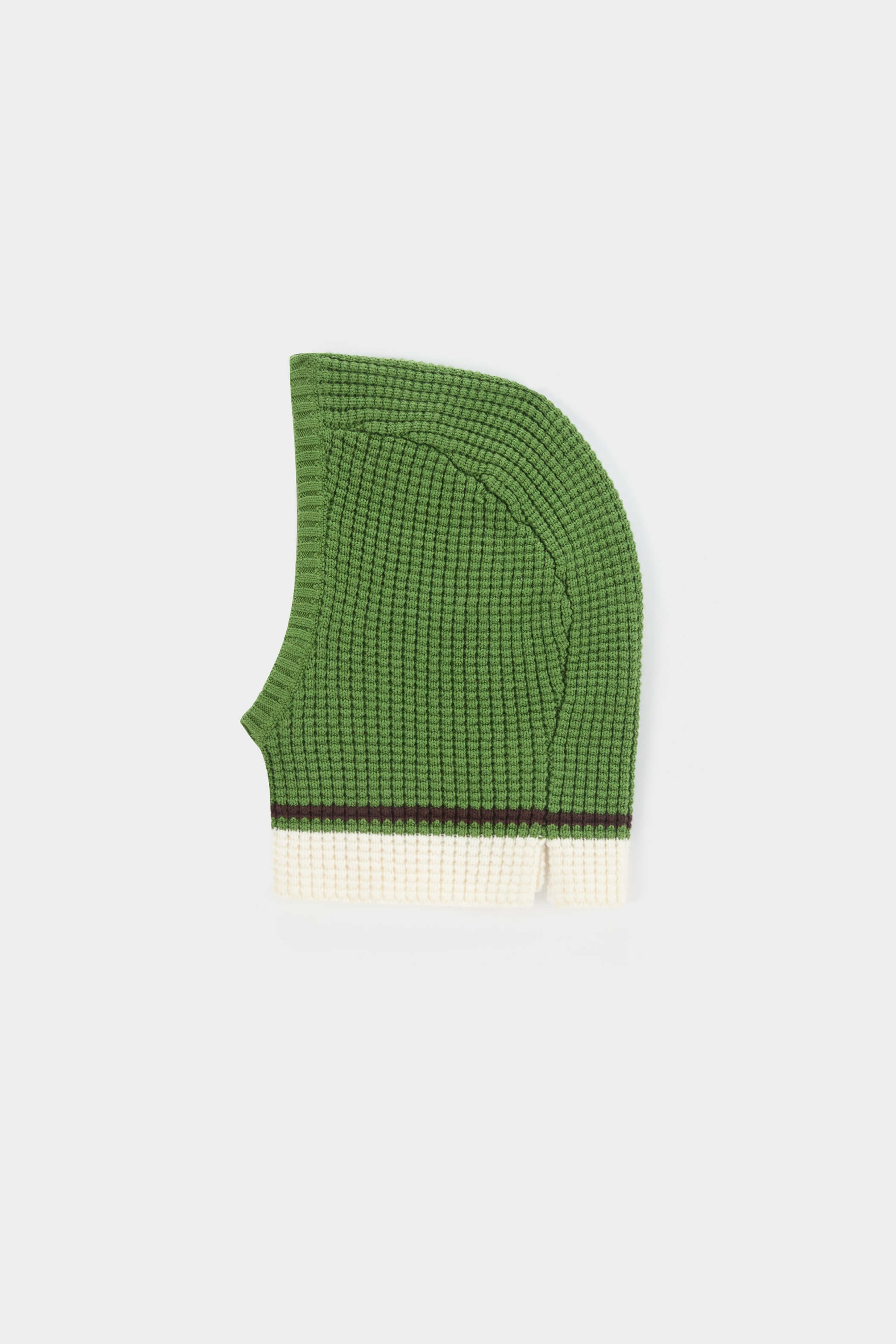 Fruit green waffle knit balaclava hat
