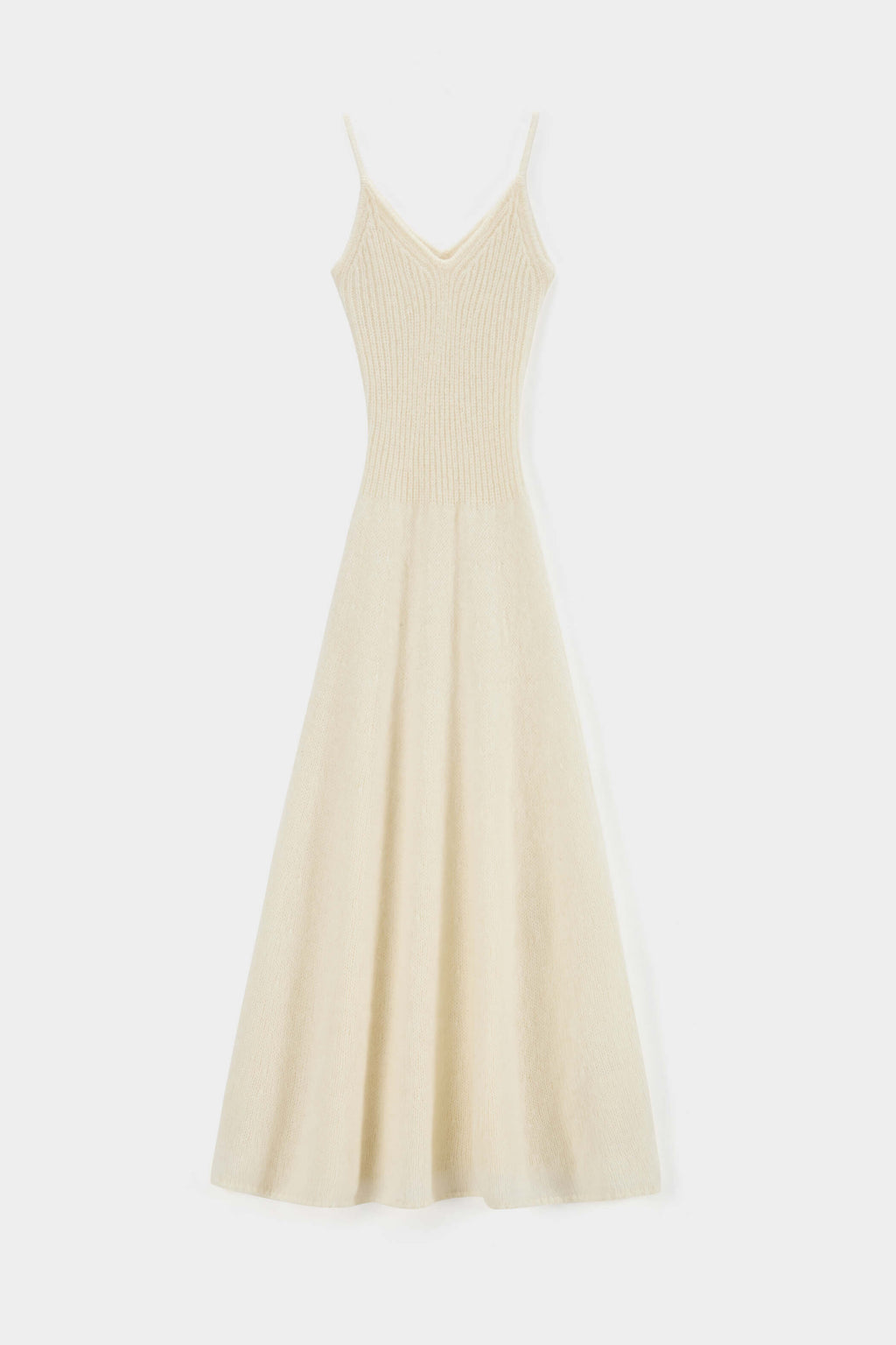 Thin shoulder strap V-neck knitted suspender long skirt