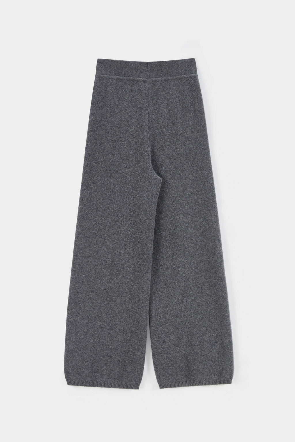 Grey Knitted Wide Leg Tight Pants