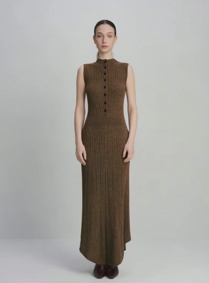 Sleeveless Knitted Long Dress